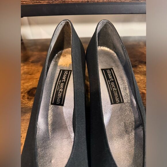 Stuart Weitzman Women's Black Kitten Heel Pumps Size 9.5 AA - Picture 7 of 12